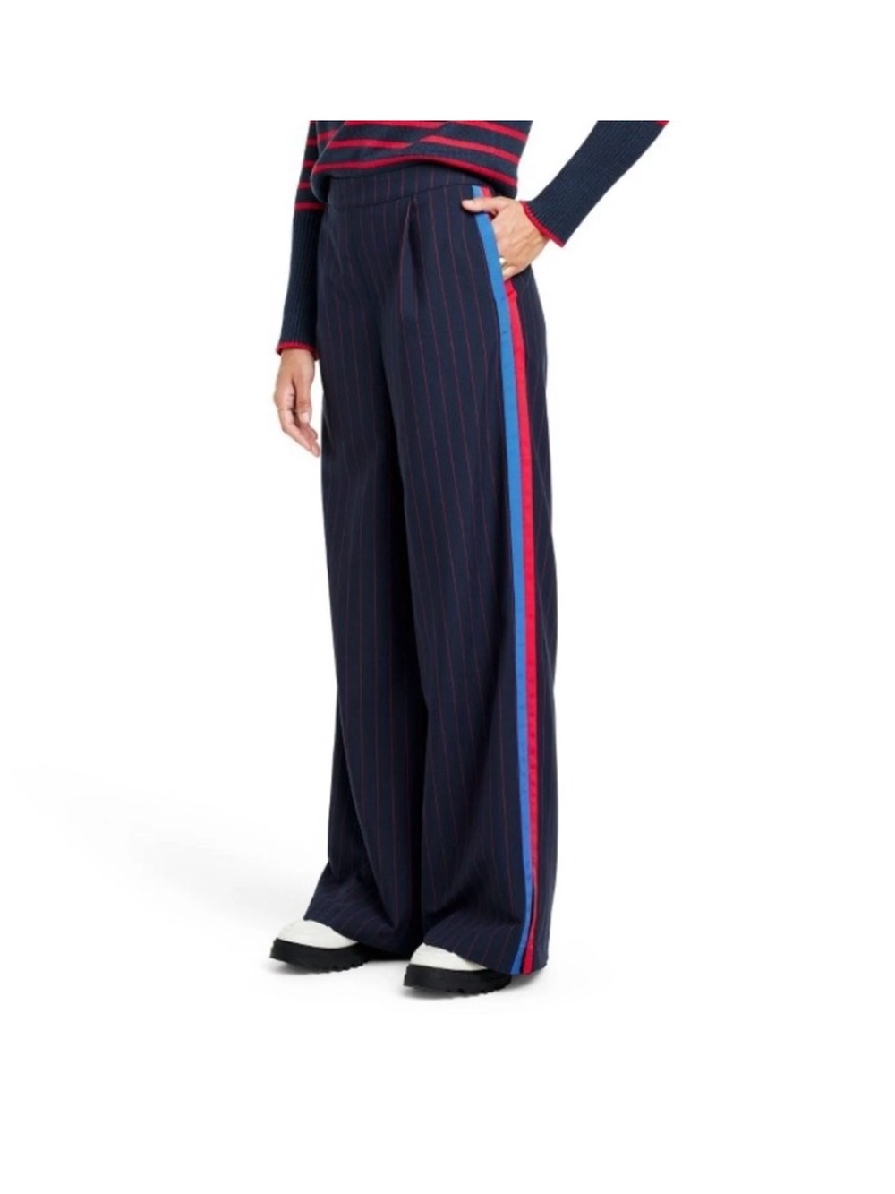 LA LIGNE x TARGET SOLD OUT Pinstripe Wide-Leg Pinstripe Trousers Small